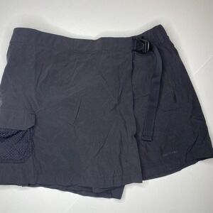 Outdoor Voices Skirt Shorts Black Nylon Blend Wrap Style Skort Size XL